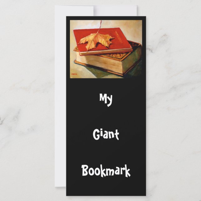 CARTE SIGNET GÉANT : ART : LIVRES : FEUILLES (Devant)
