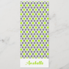 Carte Signet Hexagon géométrique vert personnalisé