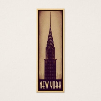 Carte Signet New York avec Skyscraper Silhouette