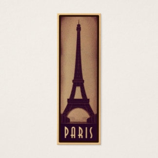 Carte Signet Paris avec Silhouette Tour Eiffel