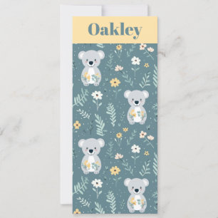 Carte Signet personnalisé des ours Koala