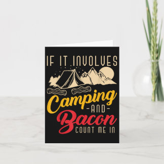 Carte S'Il Implique Camping Et Bacon Compter Moi Dans Am