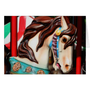 Carte silencieuse de cheval de carrousel de