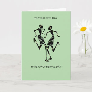 Carte Silhouette Art Africain, Joie Danse Anniversaire