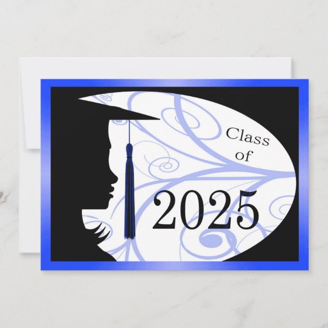 Carte Silhouette bleue et noire 2025 (Devant)