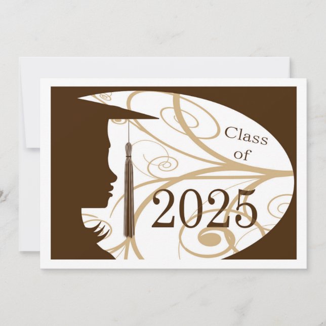 Carte Silhouette Brown et blanche 2025 (Devant)