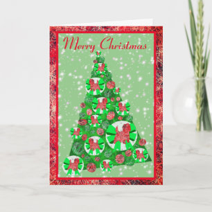 Carte Silhouette de chien Cairn Terrier Joyeux Noël