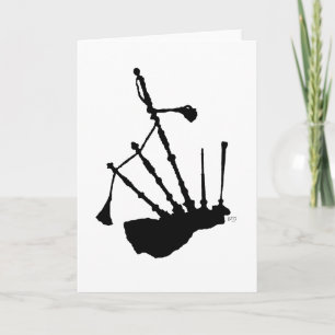 Carte Silhouette de cornemuse