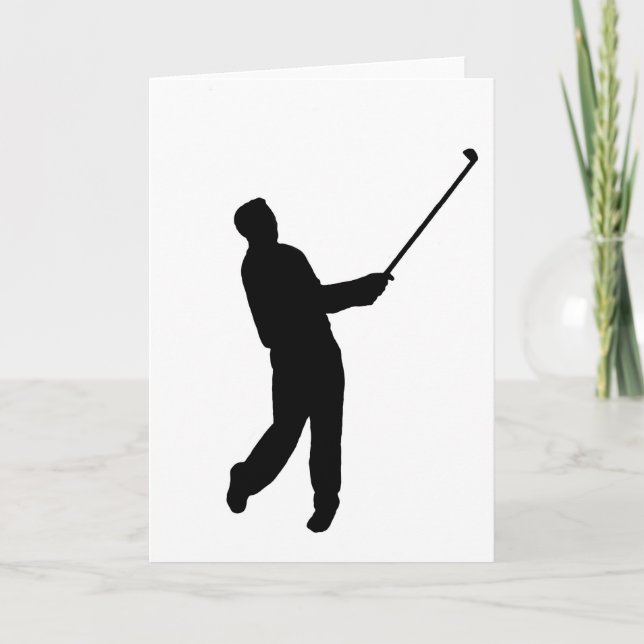 Carte Silhouette de Golfer (Devant)
