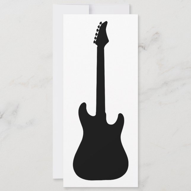 Carte silhouette de guitare électrique (Devant)