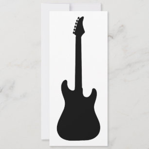 Carte silhouette de guitare électrique
