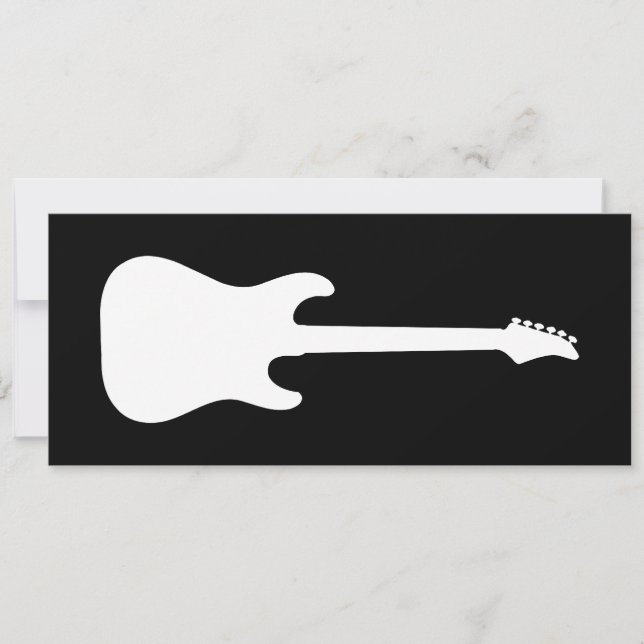Carte silhouette de guitare électrique (Devant)