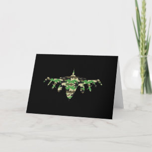 Carte Silhouette de l'avion de camouflage Military Jet