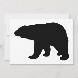 Carte silhouette de l'ours polaire