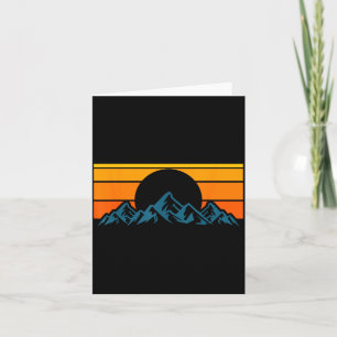 Carte Silhouette de montagne rétro