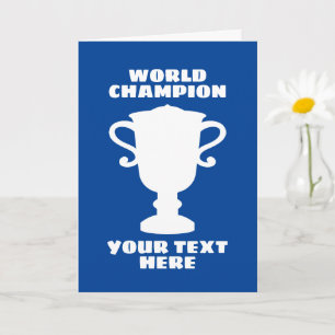 Carte Silhouette de trophée de champion du monde personn
