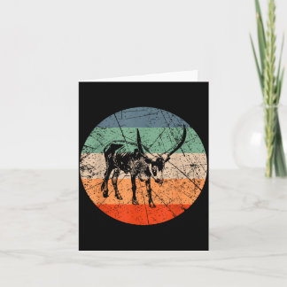 Carte Silhouette de vache rétro - Éleveur de bétail vint