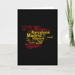 Carte Silhouette du drapeau de l'Espagne