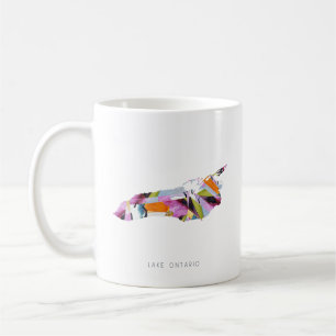 Carte Silhouette du lac Ontario Café Mug