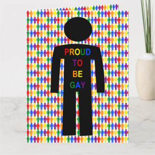 Carte Silhouette et Rainbow Men gays LGBTQ