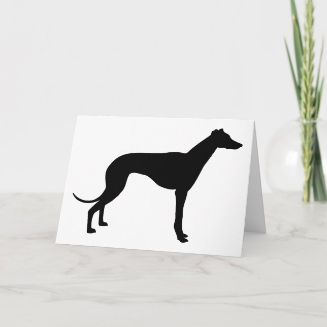 Carte Silhouette Greyhound (Devant)