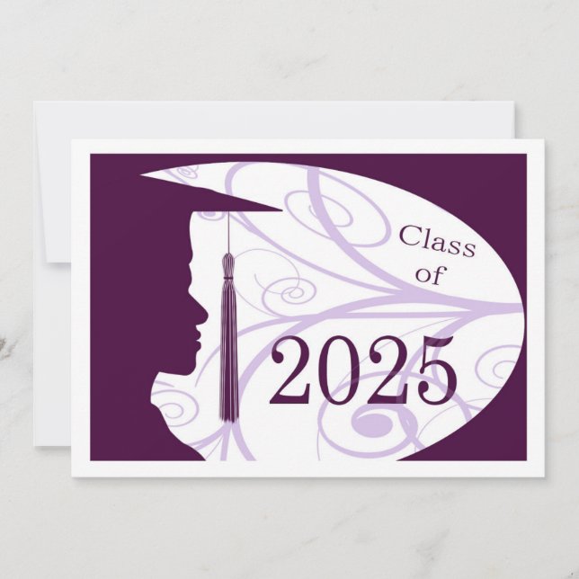 Carte Silhouette homme blanc et violet 2025 (Devant)