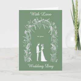 Carte Silhouette mariée et Mariage personnalisé