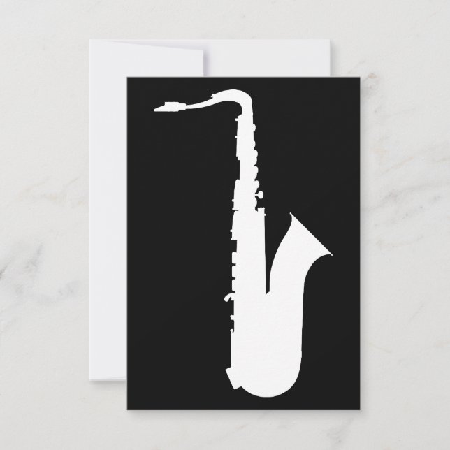 Carte silhouette saxophone (Devant)