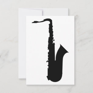 Carte silhouette saxophone