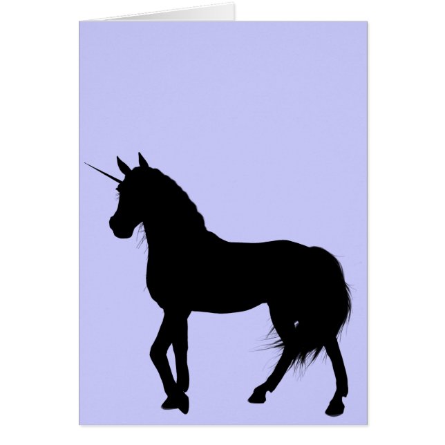 Carte Silhouette Unicorne (Devant)