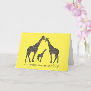 Carte Silhouettes de girafe