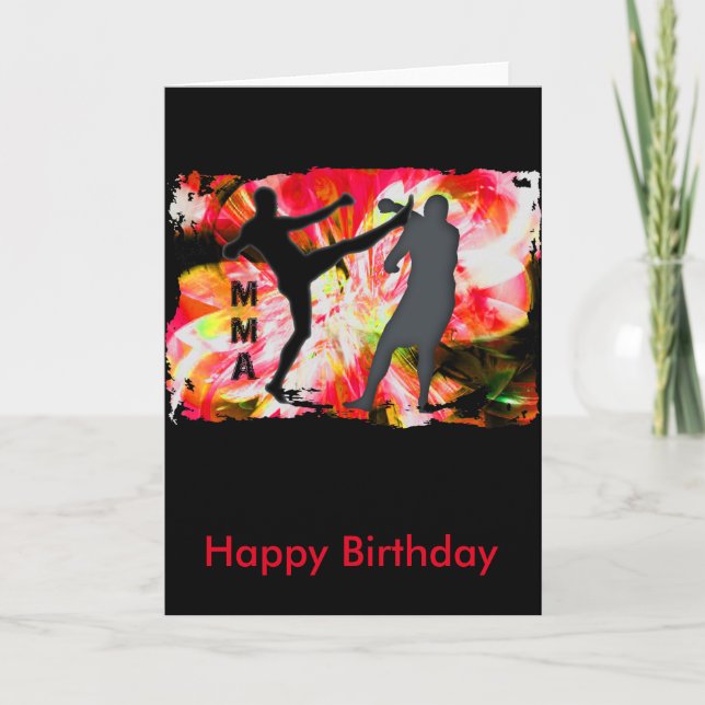 Carte Silhouettes de MIXED MARTIAL ART dans l'explosion (Devant)