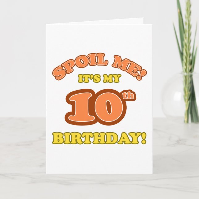 Carte Silly 10e anniversaire présent (Devant)