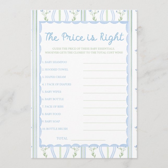 Carte Silly Little Goose Baby Shower Game (Devant)