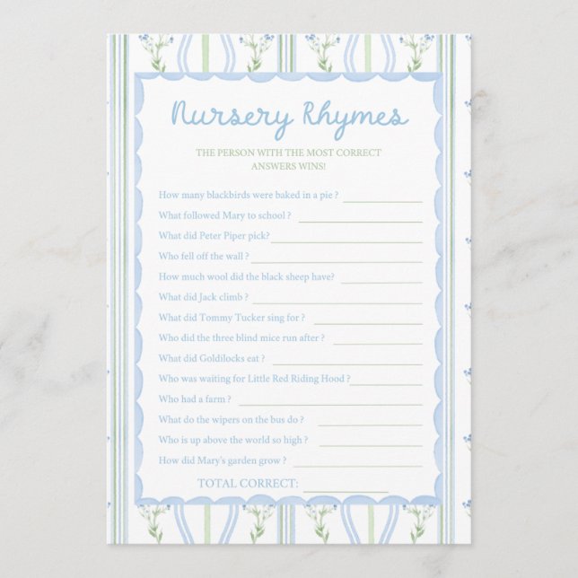 Carte Silly Little Goose Baby Shower Game (Devant)