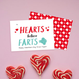 Carte Silly Red Hearts avant les premières classe Valent