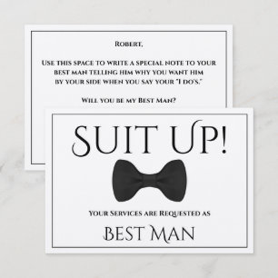 Carte Silver Be My Best Man Card