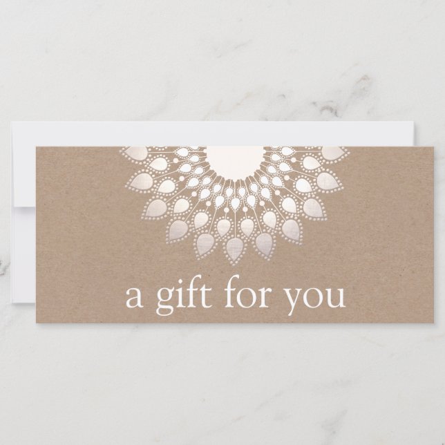 Carte Silver Lotus Mandala Yoga et méditation (Devant)