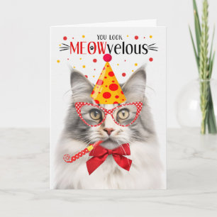 Carte Silver Norwegian Forest Chat MEOWvelous Anniversai