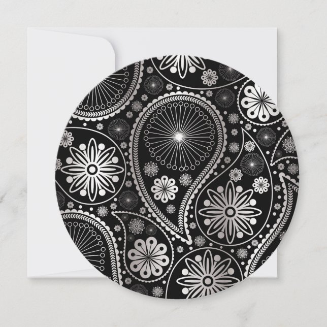 Carte Silver paisley (Devant)