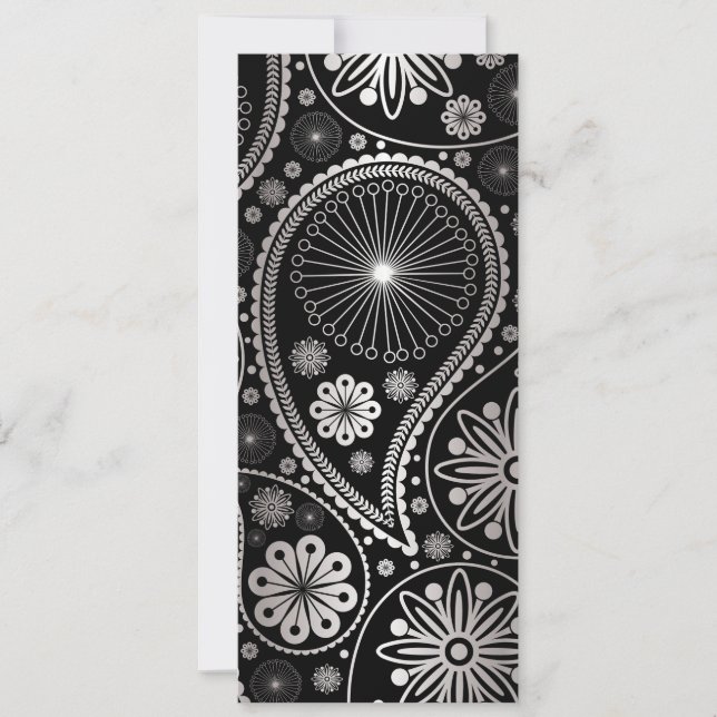 Carte Silver paisley (Devant)