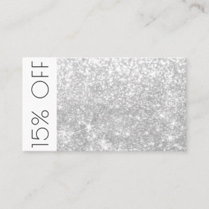 Carte Silver Shimmer et Sparkle 15 % remise