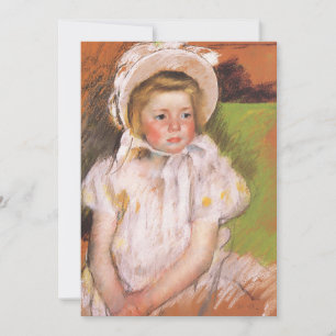 Carte Simone dans un Bonnet blanc   Mary Cassatt
