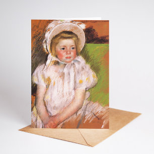 Carte Simone dans un Bonnet blanc   Mary Cassatt