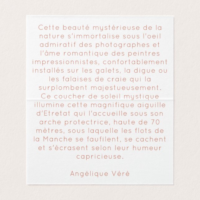 Carte simple (Inside Unfolded)