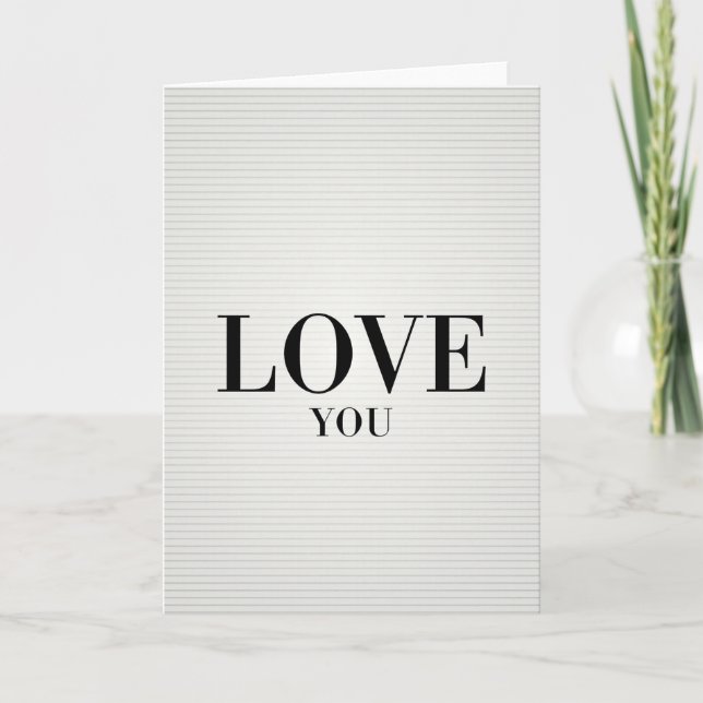 Carte Simple Amour Gras (Devant)