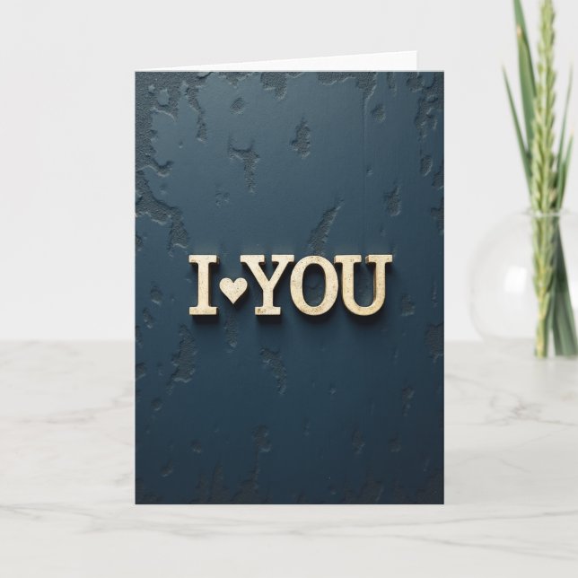 Carte Simple Amour Or Vous (Devant)