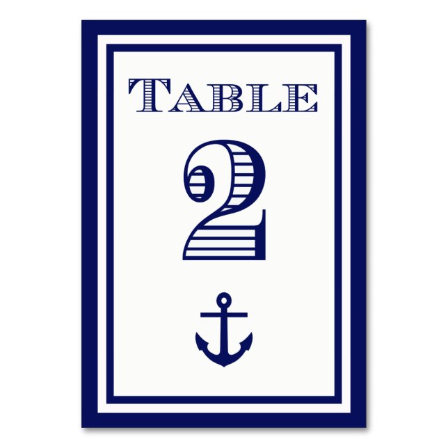 Carte simple Ancre encadrée bleu marine n° 2 (Par défaut)