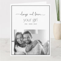 Carte simple B/W photo d'anniversaire pour copain