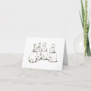 Carte Simple Beatrix Potter Bunny Esquisse Salutation
